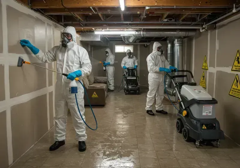 Basement Moisture Removal and Structural Drying process in Colwyn, PA